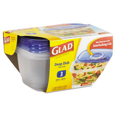 Glad® GladWare® Plastic Containers with Lids - Candor Janitorial